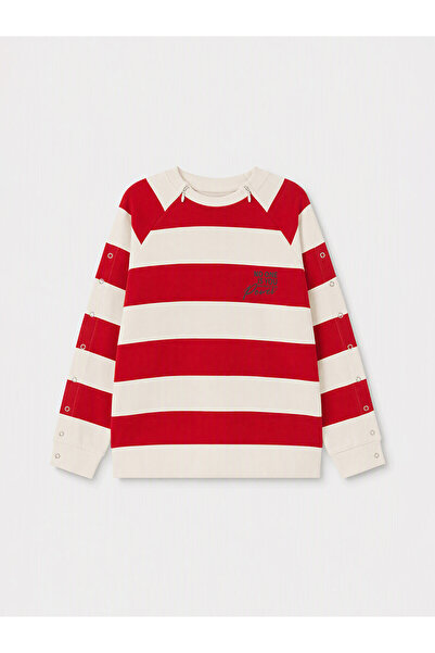 LC Waikiki Alita City Lcw Limitless Red Easy-To-Wear Thick Sweatshirt for Gir...
