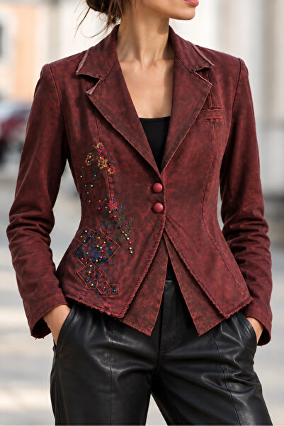 Boutique Juji BOHEM NAKIŞLI LYCRALI VINTAGE CEKET