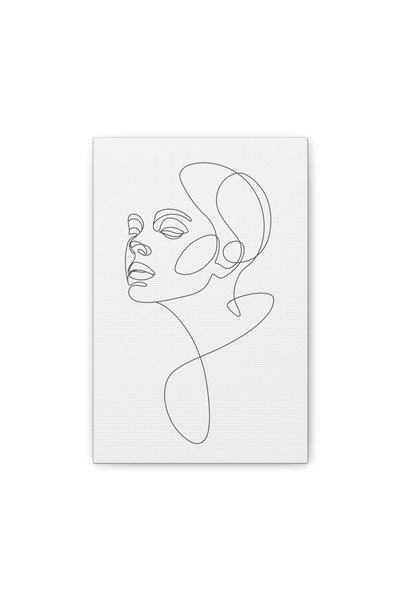 stickerino Tablou pe pânză cu artă liniară 14×23 cm