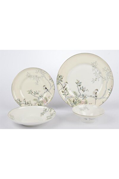 Mikasa Moor Bird Garden Krem 24 Parça Yemek Takımı