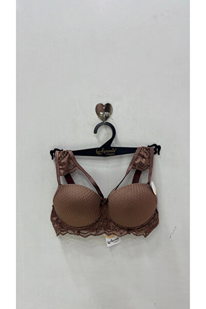 AYSEMIN Women's Front Crossed Drawstring Shoulder Lace Padded and Underwire Bra