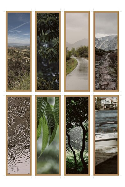 OEM Set 8 Semne de Carte cu Tematica Ploi in Chaparral, Design Elegant, Carto...