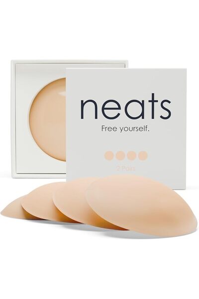 NEATS أغطية حلمات الثدي للنساء، قابلة لإعادة الاستخدام ومضادة للحساسية، لاصقا...