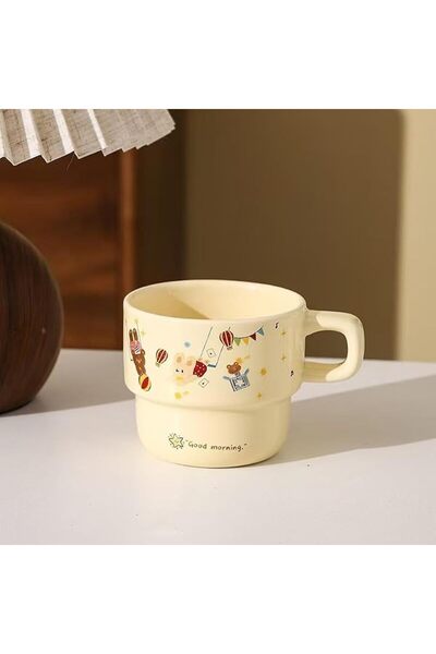 Tazweeq Stackable Coffee Cups, Adorable Cartoon Mugs, Perfect for Birthdays a...
