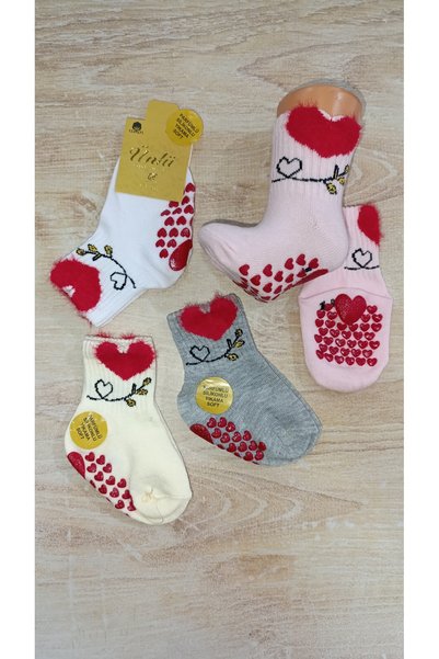 ÜNLÜ ÇORAP 4 Pairs of Children's Non-Slip Socks
