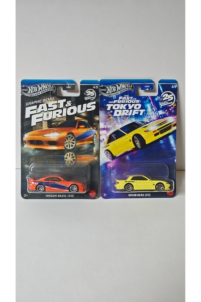 HOT WHEELS SILVER SERIES - FAST AND FURIOUS NISSAN SILVIA (S15) ve FAST AND F...