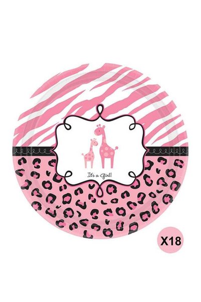 Generic 18-Piece Sweet Safari Baby Shower Plates 10.5inch Kids Birthday Party...