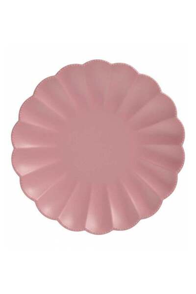 Generic Compostable Paper Plates 20 cm Fuchsia Flower Shape – Pack of 8 Eco-F...