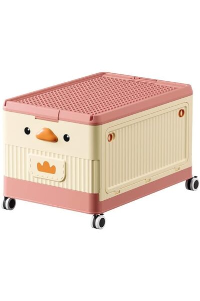 Paporich Toy Storage Box Chest,17in Collapsible Storage Bins with Wheels Lid ...