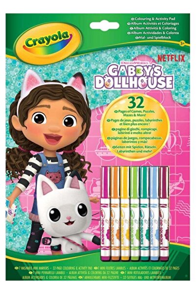 Generic Gabby's Dollhouse Activity & Coloring Album, 32 Colouring Pages and 7...
