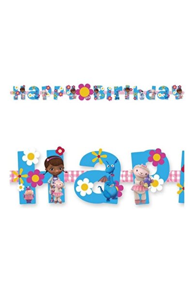 Generic Doc Mcstuffins Happy Birthday Letter Pattern Banner Birthday Decorati...