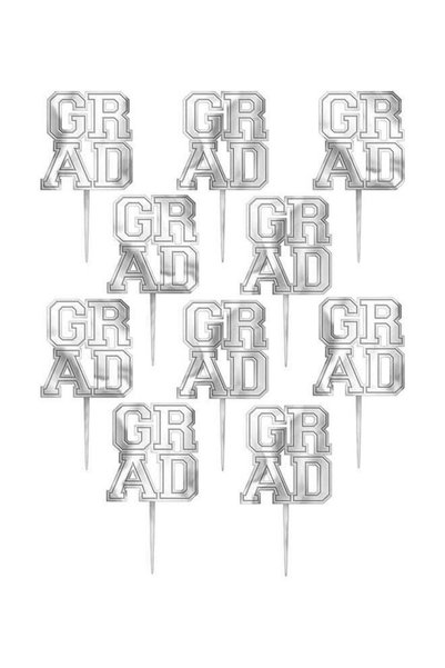 Generic 10-Piece Grad Electroplated Plastic Picks Party Supplies