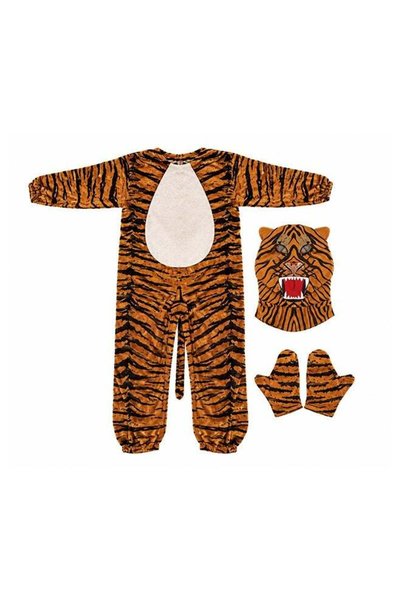 Generic Kids Tiger Animal Costume Set with Hood and Gloves – Jungle Safari Fa...