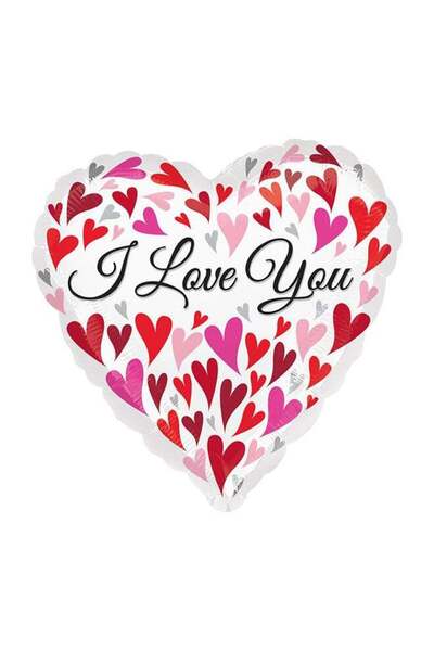 Generic Valentines Day -Love You Happy Hearts Balloon 71Cm 71Cm 71cm Decorati...