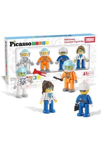 Generic Picasso Magnetic Astronaut Character Figure 4-pieces
