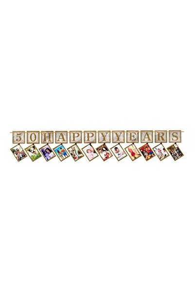 Generic 50th Anniversaries Prismatic Photo Garland 3.65meter Decorations Part...