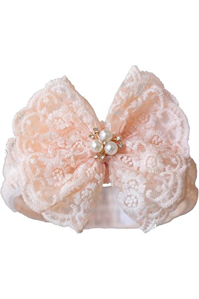 GENERAL Baby Baptism Headband Lace Bow Headband Christening Headbands with Pe...