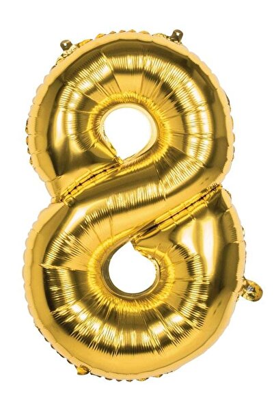 Generic Gold Mylar Number Balloon 8 – Large 86 cm Foil Balloon for Birthdays,...