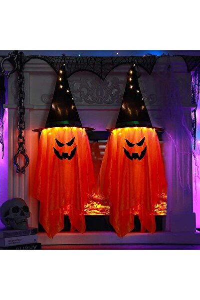 Generic BrainGiggles Halloween Witch Hat Lights Decorations – 2 PCS LED Hangi...