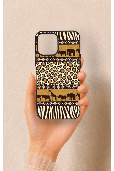 Vip Case iPhone 12 Pro Max Compatible African Safari Pattern Silicone Case