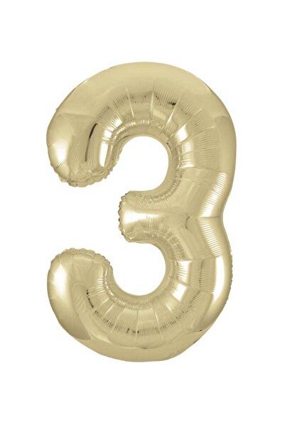 Generic 34" Gold Foil Number 3 Balloon