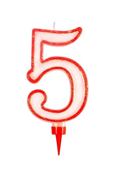 Generic Ciao Giant Number ‘5’ Candle 12 cm – Large Birthday Cake Candle for K...