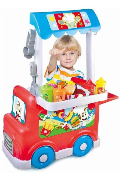 Generic Little Learners Deli Truck Playset - Transforming Food Stand With Sou...