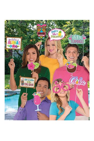 Generic 13-Piece Tiki Party Photo Prop Set Party Accessories Party Supplies