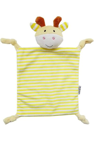 GENERAL Infant Teething Cloth Soft Square Striped Plush Snuggle Teether Blank...