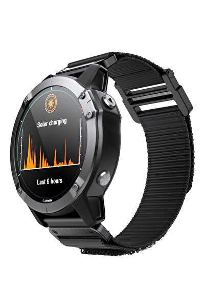 XGSM Curea Quickfit din nailon de 26mm pentru Garmin, Negru
