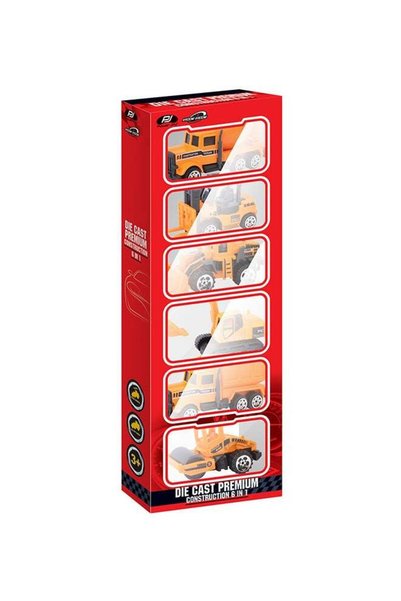 Generic Power Joy V.Vroom Diecast Premium Construction 6 In 1 4.2cm