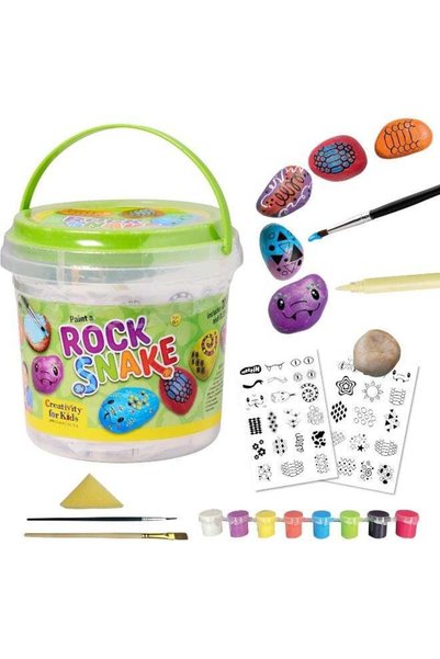 Generic Rock Snake Bucket Kit - DIY Craft for Kids (Ages 6+) - Create 20 Colo...