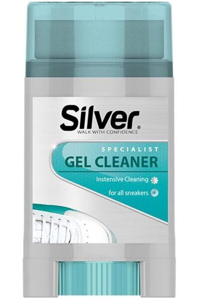 Silver منظف أحذية رياضية - مبيض أحذية ومزيل بقع - مع إسفنجة للتنظيف