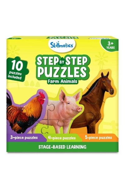 Generic Step by Step Puzzles - 40 Piece Jigsaw & Toddler Puzzle, Montessori E...