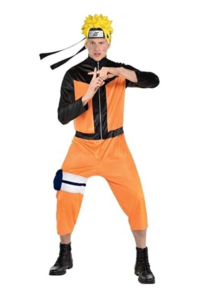 Generic Kids Naruto-Inspired Ninja Costume – Orange & Black Anime Outfit With...