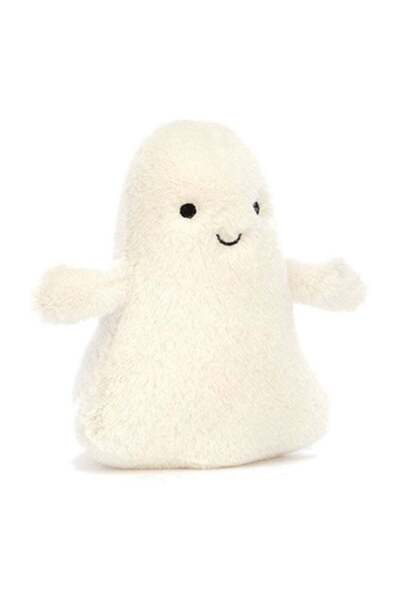 Generic Ooky Ghost Plush Toy – Soft Smiling Ghost Stuffed Animal with Cream T...