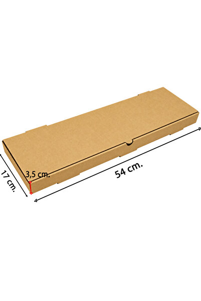 Kraft Karton Baskısız Kutu 54x17x3.5 cm. 100 Adet