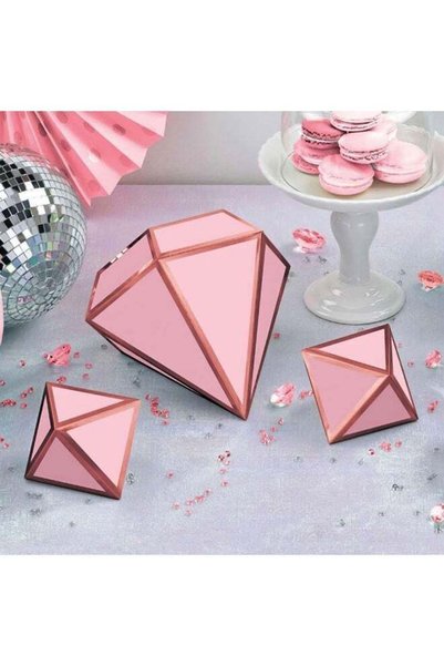 Generic Blush Wedding 3d Table Decoration 3pcs