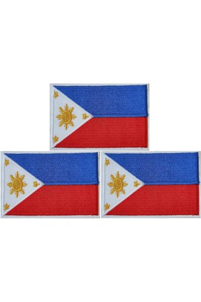 Kitchen 3 Pack Philippines Flag Patch Filipino Flags Patchs, Philippines Tact...