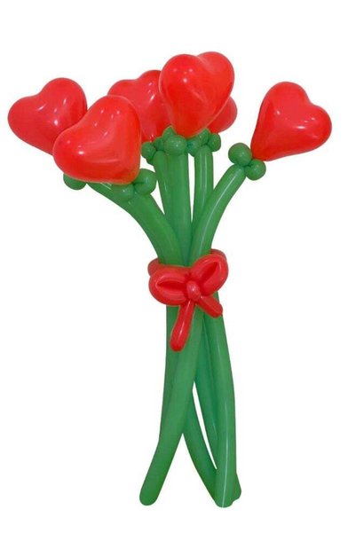 Generic Ciao Balloon Modelling Flower Kit – Heart & Stem Balloons for Creativ...