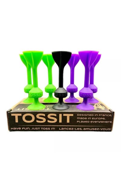 Generic TOSSIT The Ultimate Dart Game Starter Pack (7 Pieces, Green/Purple)
