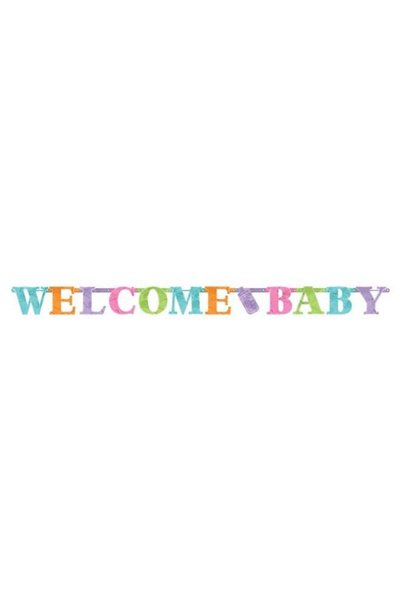 Generic Baby Neutral Letter Banner-Foil 7ft, Baby Shower Decorations