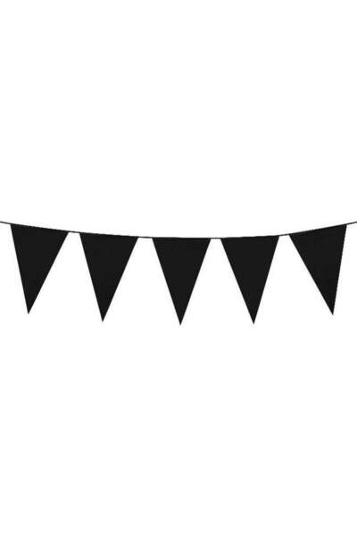 Generic Ciao 10-Meter Giant Triangle Banner – Black Party Bunting Garland wit...
