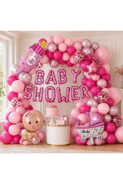 Generic Baby Shower Balloons Decoration Set, Premium Thick Latex & Metallic B...