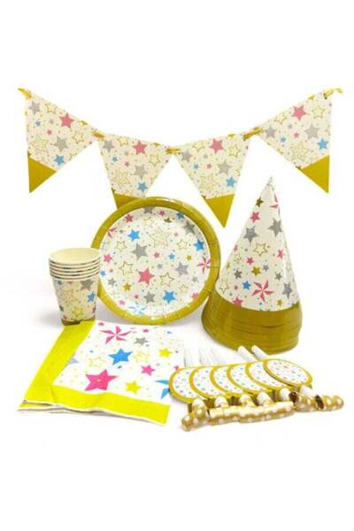 Generic 37 Pcs Colorful Stars Birthday Party Supplies Set – Complete Kids Par...