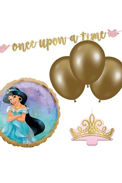 Generic Disney Princess Jasmine Party Decor Kit, Includes Balloons Party Supp...