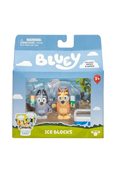 Generic BLUEY S13 LETS PLAY CHEF FIGURE 2PK ICE BLOCKS BINGO & SOCKS