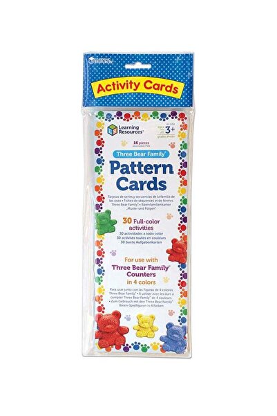 Generic Three Bear Family Pattern Cards (16-Piece Set, Double-Sided, Ages 3+)...