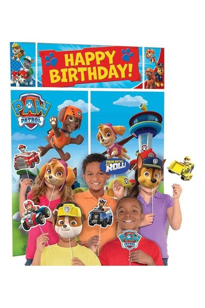 Generic 17-Piece Paw Patrol Adventures Scene Setter with Prop Birthday Decora...