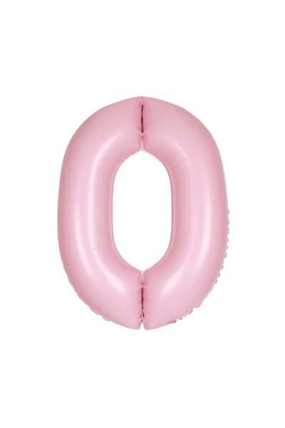 Generic 34" Matte Lovely Pink Number 0 Foil Balloon